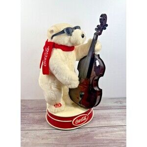 Vintage‎ Coca-Cola Animated Jazz Polar Bear Playing 1990's  Jazz Music Coke
